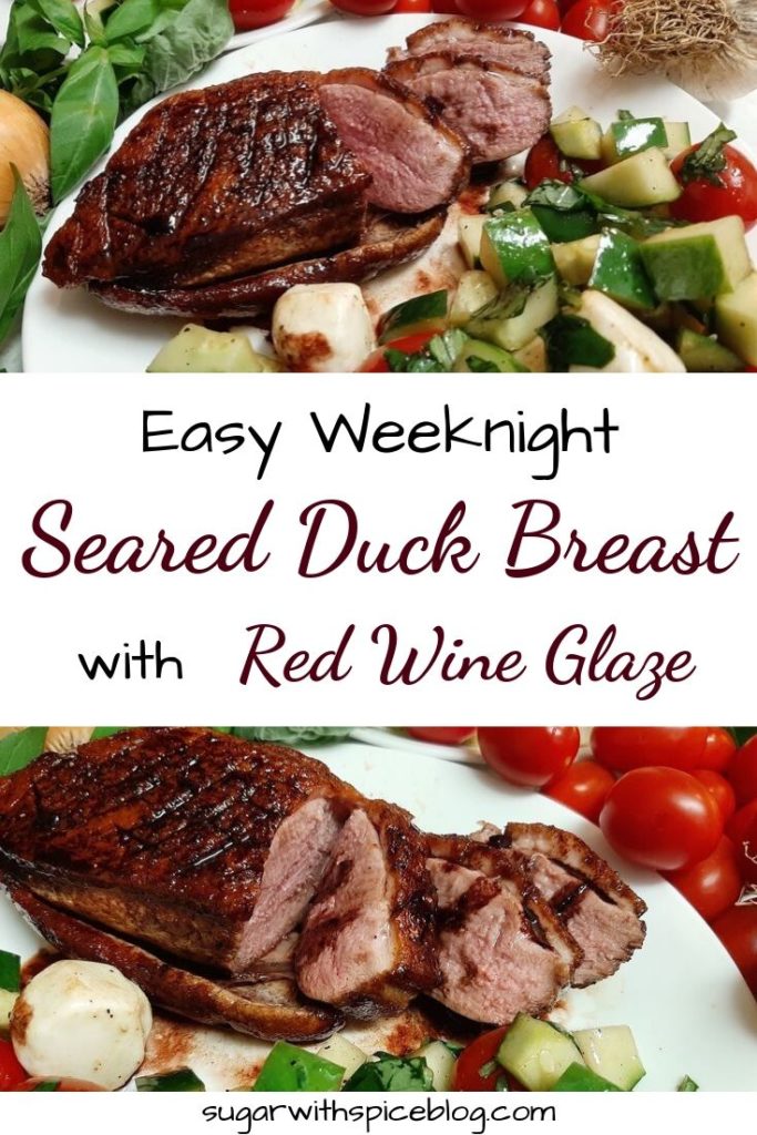 Easy Weeknight Seared Duck Breast with Red Wine Glaze