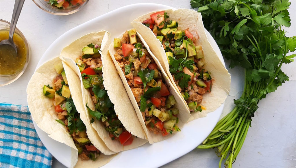 Homemade Soft Tacos with Ground Chicken