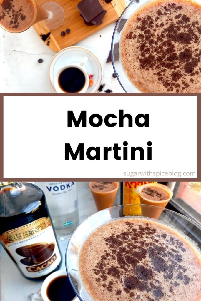 Mocha Martini, Sugar with Spice Blog, Pinterest Image