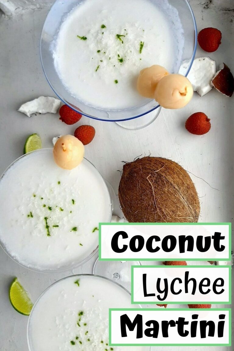 Coconut Lychee Martini - Sugar and Spice